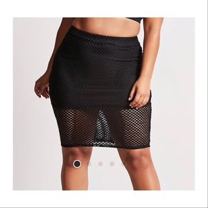 Forever 21 plus waffle midi skirt